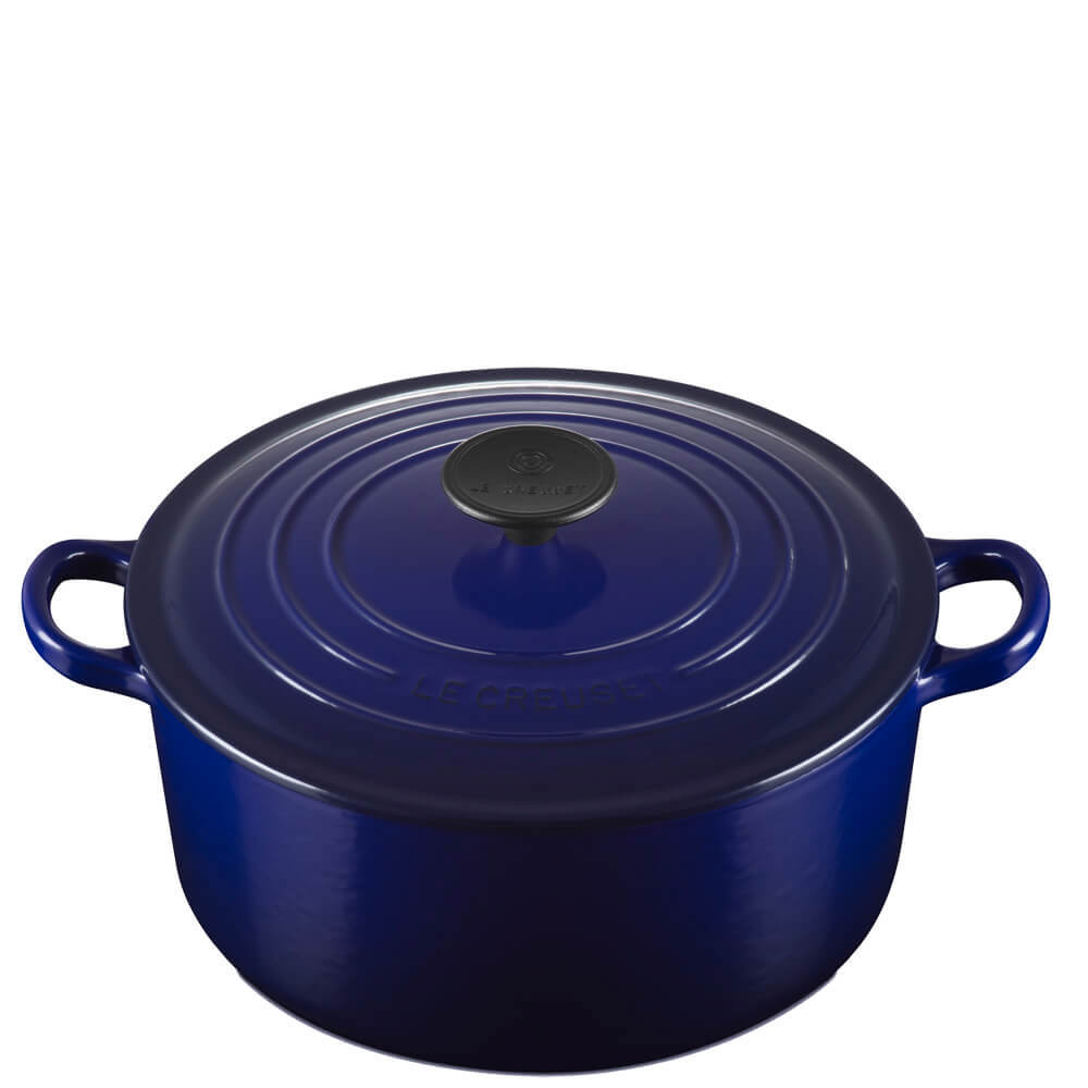 Le Creuset Indigo Cast Iron Round Casserole 24cm